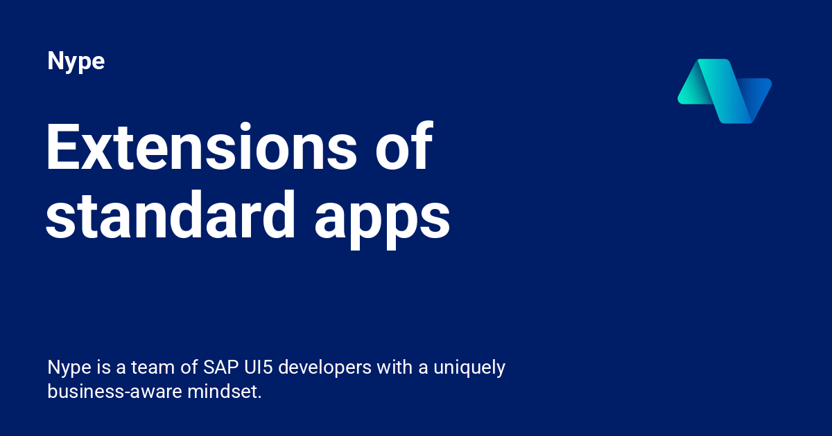 Extensions of standard apps - Nype